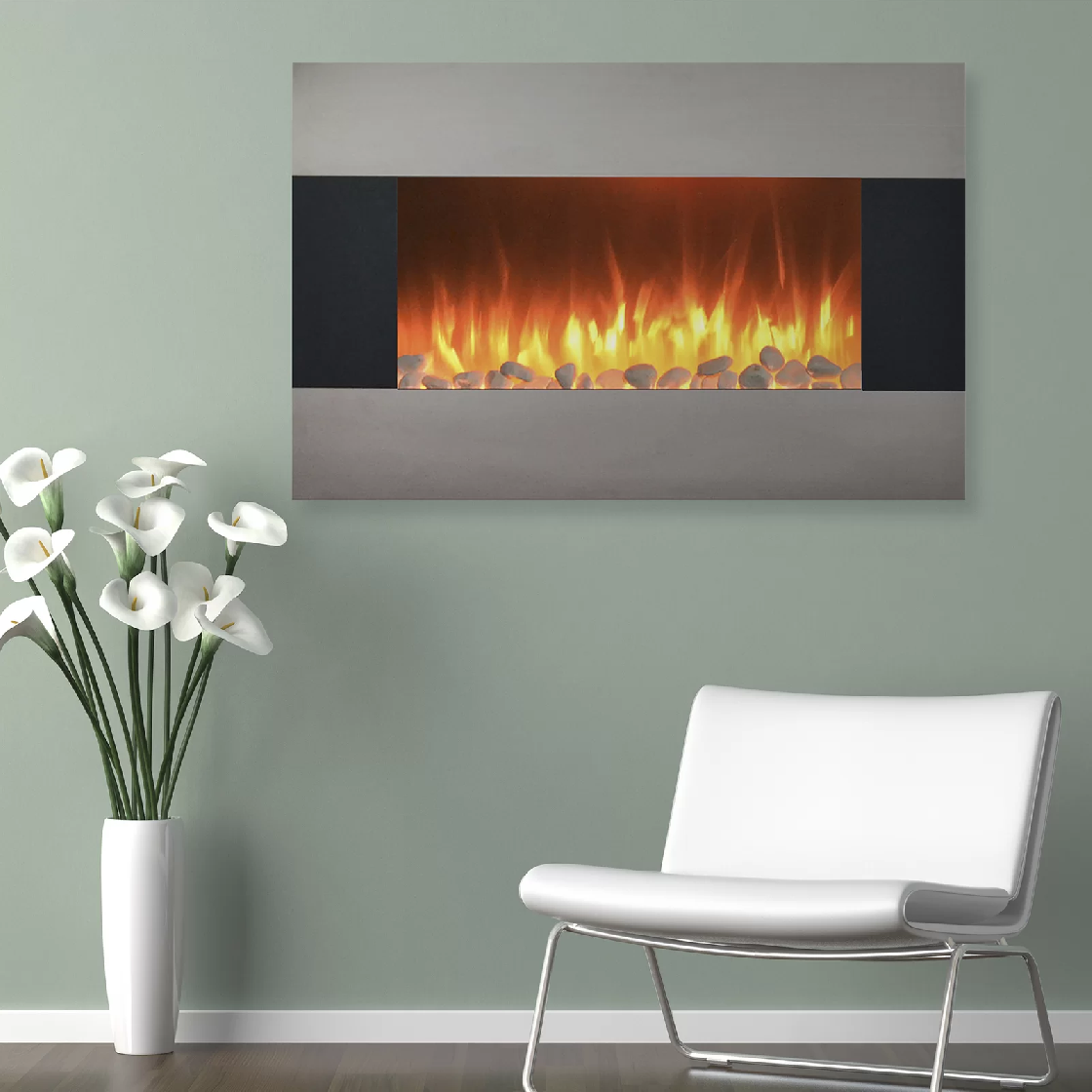 Electric Fireplace with mount capabilities